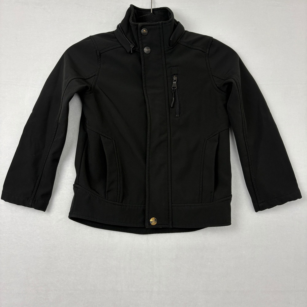 Urban Republic Boys Black Softshell Fleece Lined Jacket Size 5/6 L Style 6401